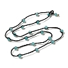 Natural Amazonite Braided Bead Necklacess NJEW-K258-06G-1