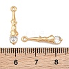 Brass Micro Pave Clear Cubic Zirconia Pendants CU-CBA804C-18G-3