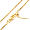 1.5mm Rack Plating Brass Box Chain Adjustable Slider Necklaces for Women Men MAK-L044-35G-3