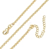 2MM Brass Double Link Chain Necklaces for Women KK-CBA2293-18G-4