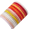 15Pcs 15 Styles Faceted Rondelle Glass Beaded Stretch Bracelet Sets BJEW-JB10837-5