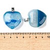Dyed & Heated Natural Crystal Core Agate Pendants GG-CBACB71-04P-03-3