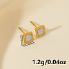 304 Stainless Steel Square Stud Earrings KD5584-2-3