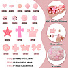 92Pcs Transparent Silicone Focal Beads SIL-TA0002-84-4