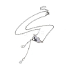 Butterfly Titanium Steel Pendant Necklaces NJEW-L121-01P-2