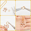 20Pcs 2 Colors Brass Locking Jump Rings KK-BBC0023-07C-6