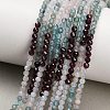 Gradient Color Natural Garnet & Quartz Crystal & Apatite Beads Strands GG-CBA1668-A05-3mm-1