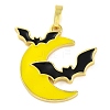 Halloween Theme Brass Enamel Pendants KK-S401-05G-C-1