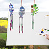 DIY Fishbone Wood Wind Chime Making Kit DIY-WH0600-002-4