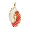 Glass Seed Beaded Pendants PALLOY-MZ01375-02-1