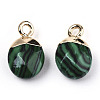 Synthetic Malachite Charms G-N326-58E-3