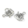 Teapot Alloy Small Handmade Charms Pendant PALLOY-WH0086-88AS-2