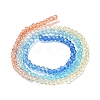 Transparent Painted Glass Beads Strands DGLA-A034-T1mm-A13-5