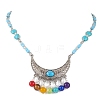 Gemstone Pendant Necklaces NJEW-MZ00032-1