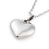Heart 304 Stainless Steel Pendant Necklaces NJEW-G083-01B-P-1