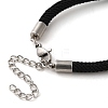 Milan Cord & 304 Stainless Steel Bracelets Making MAK-H004-02E-P01-3