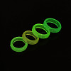 Glow in the Dark Luminous Plastic Transparent Plain Band Finger Ring for Women RJEW-T022-005-3