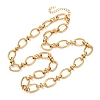 10MM 304 Stainless Steel Oval Link Chain Necklaces for Women NJEW-G194-04G-4