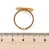 Square 304 Stainless Steel White Shell Cuff Rings for Women RJEW-G346-03G-02-5