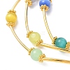 6Pcs 6 Colors Cat Eye Round Beads Multi-strand Bracelets for Women BJEW-JB12338-4