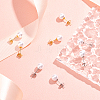 12Pair 2 Colors Shell Pearl Ball Stud Earrings for Women STAS-DC0006-98-3