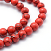 Synthetic Howlite Bead Strand G-E439-10mm-01-3