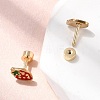 304 Stainless Steel Stud Earrings EJEW-F396-02B-G-4