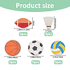 25Pcs 5 Styles Sport Enamel Broochs JEWB-FH0002-70-2