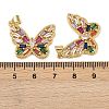 Brass Micro Pave Cubic Zirconia Pendants KK-C109-09A-G-3