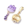 Spray Painted Alloy Enamel Pendants ENAM-K076-38G-02-2