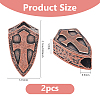 2Pcs Brass European Beads KK-DC0004-80D-2