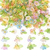 120Pcs 8 Colors Frosted Acrylic Pendants PALLOY-YW00102-1
