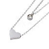 304 Stainless Steel Cable Necklaces NJEW-G081-08P-1