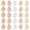50Pcs 5 Colors Electroplate Transparent Glass Beads GLAA-TA0003-47A-2