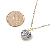 5Pcs 5 Style Natural & Synthetic Mixed Gemstone Heart Pendant Necklace NJEW-JN04105-5