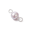 16Pcs 2 Colors Natural Cultured Freshwater Pearl Potato Connector Charms PALLOY-JF04663-5