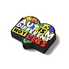 Autism Theme Silicone Focal  Beads SIL-G011-10E-2