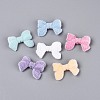 Flocking Opaque Acrylic Bowknot Beads OACR-T030-10M-1