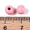 Spray Painted Round Natural Schima Wood Beads WOOD-A018-6mm-06-3