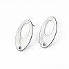 Non-Tarnish 201 Stainless Steel Stud Earring Findings X-STAS-N095-115-1