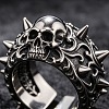 Alloy Skull Rivet Cuff Open Rings WGF9BFE-01-2
