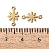 304 Stainless Steel Flower Connector Charms STAS-S172-04G-3
