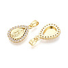 Religion Brass Micro Pave Cubic Zirconia Pendants KK-T073-46G-2