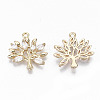 Brass Micro Pave Cubic Zirconia Pendants KK-S359-020A-RS-2