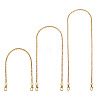 6Pcs 3 Style 304 Stainless Steel Cable Chain Purse Chains AJEW-TA00049-1