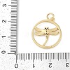 Rack Plating Brass Micro Pave Cubic Zirconia Pendants KK-H509-10G-01-3