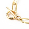 Brass Enamel Link Chain Necklaces & Bracelets & Anklets Jewelry Sets SJEW-JS01193-7