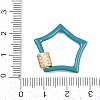 Star Brass Micro Pave Clear Cubic Zirconia Screw Carabiner Clasps KK-B167-01C-03G-3
