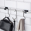 AHADEMAKER 6 Pairs 3 Styles Plastic Self Adhesive Curtain Hanging Rod Brackets FIND-GA0005-62-4