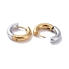 Two Tone 304 Stainless Steel Hinged Hoop Earrings for Women EJEW-A073-01A-2
